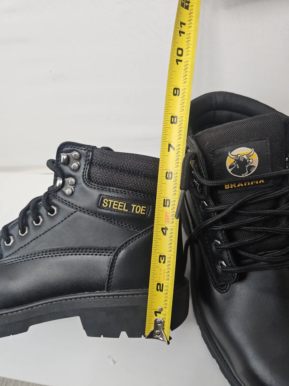 NWT Brahma Gus Steel Toe Black Leather Work Boots Men’s 11W
